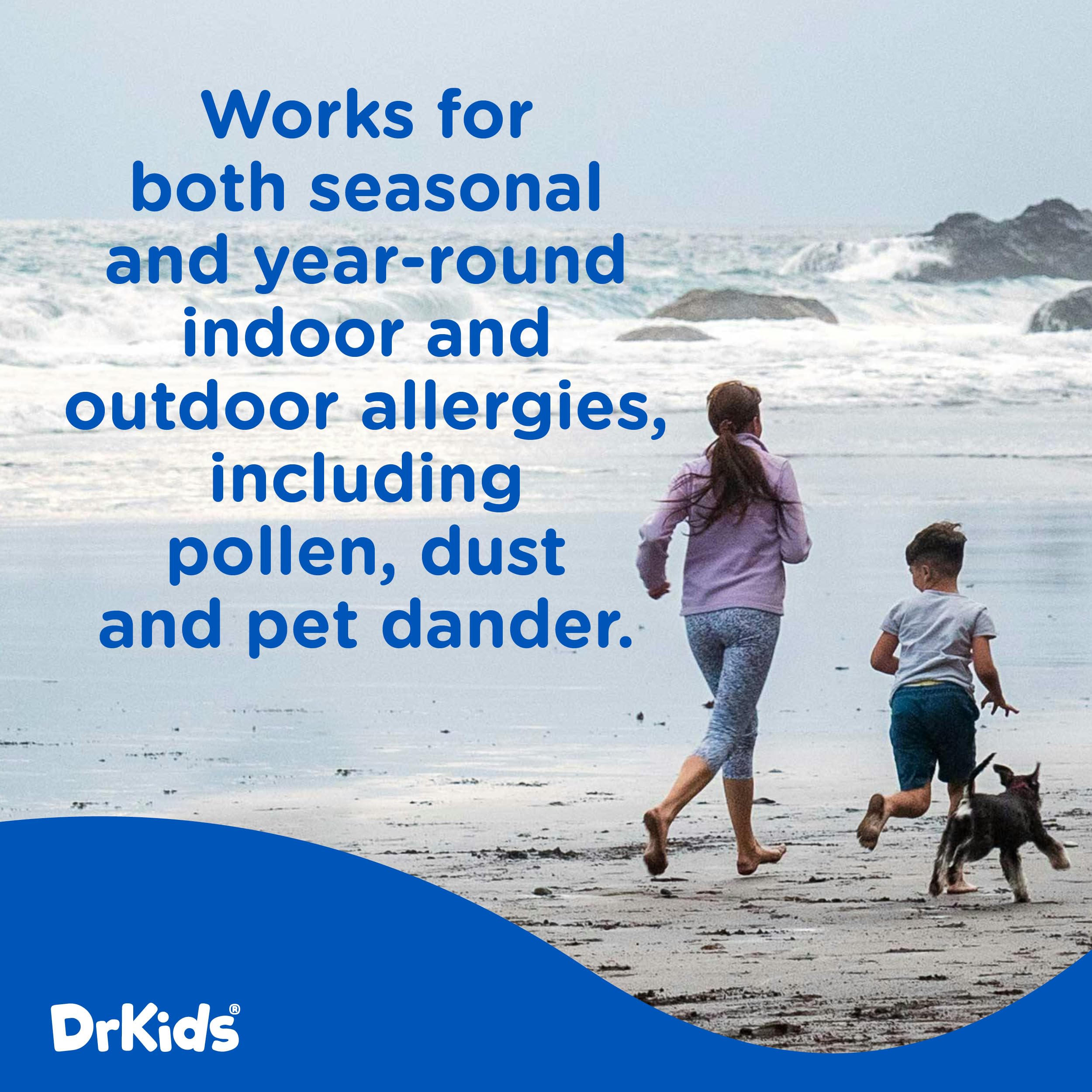 Dr. Kids travel pack highlights TSA-friendly, mess-free on-the-go use.