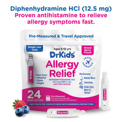 Dr. Kids dosing guide for ages 6 to 12 in packaging