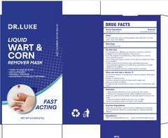 Dr. Luke Plantar Wart Remover box and tube showcase simple home application.
