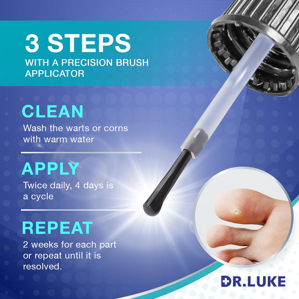 Dr. Luke Plantar Wart Remover toe treatment side view hints at foot use.