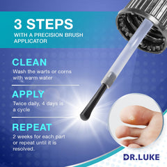 Dr. Luke Plantar Wart Remover toe treatment side view hints at foot use.