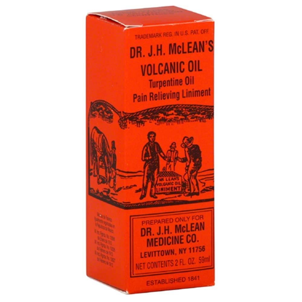 Dr McLean's Volcanic Oil Pain Relieving Liniment bottle, 2 oz