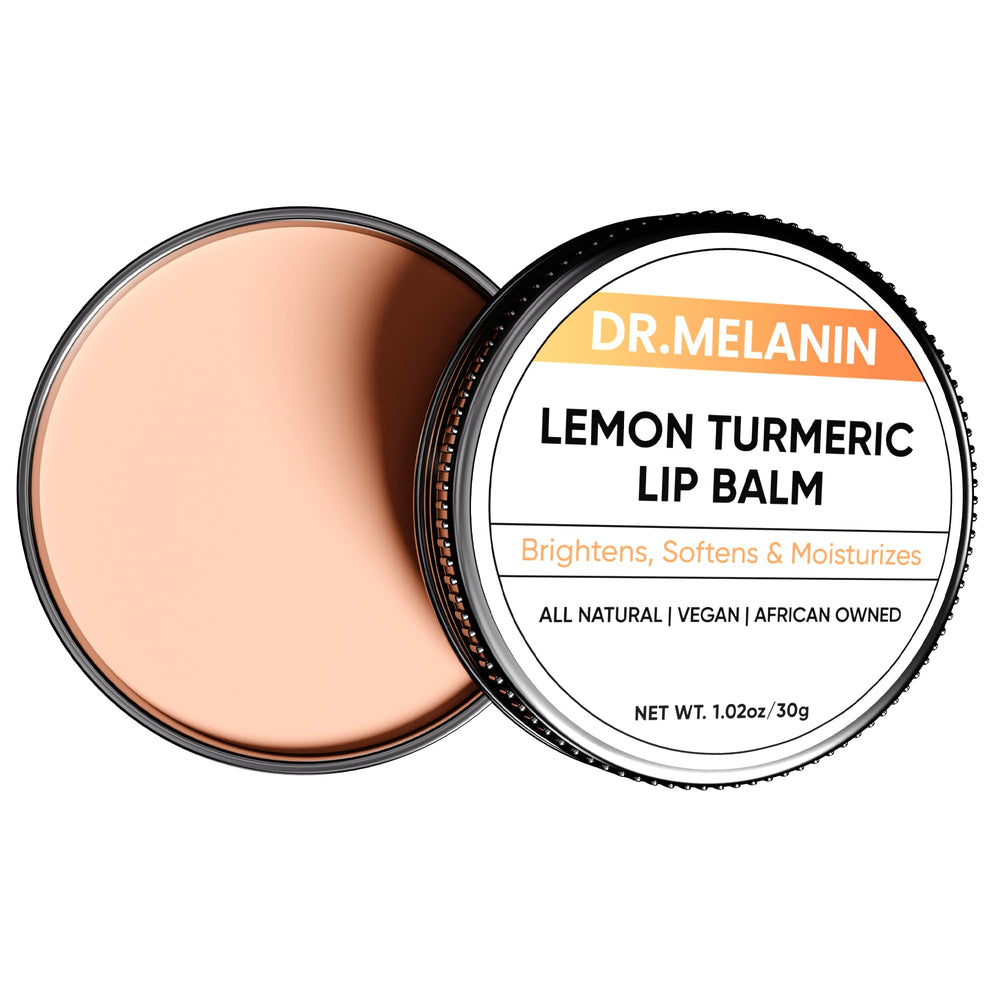 Compact packaging of Dr. Melanin lip balm for easy travel
