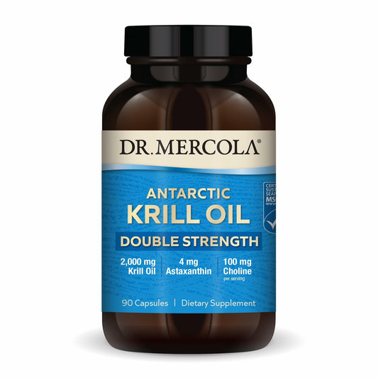 Dr. Mercola Antarctic Krill Oil bottle with label