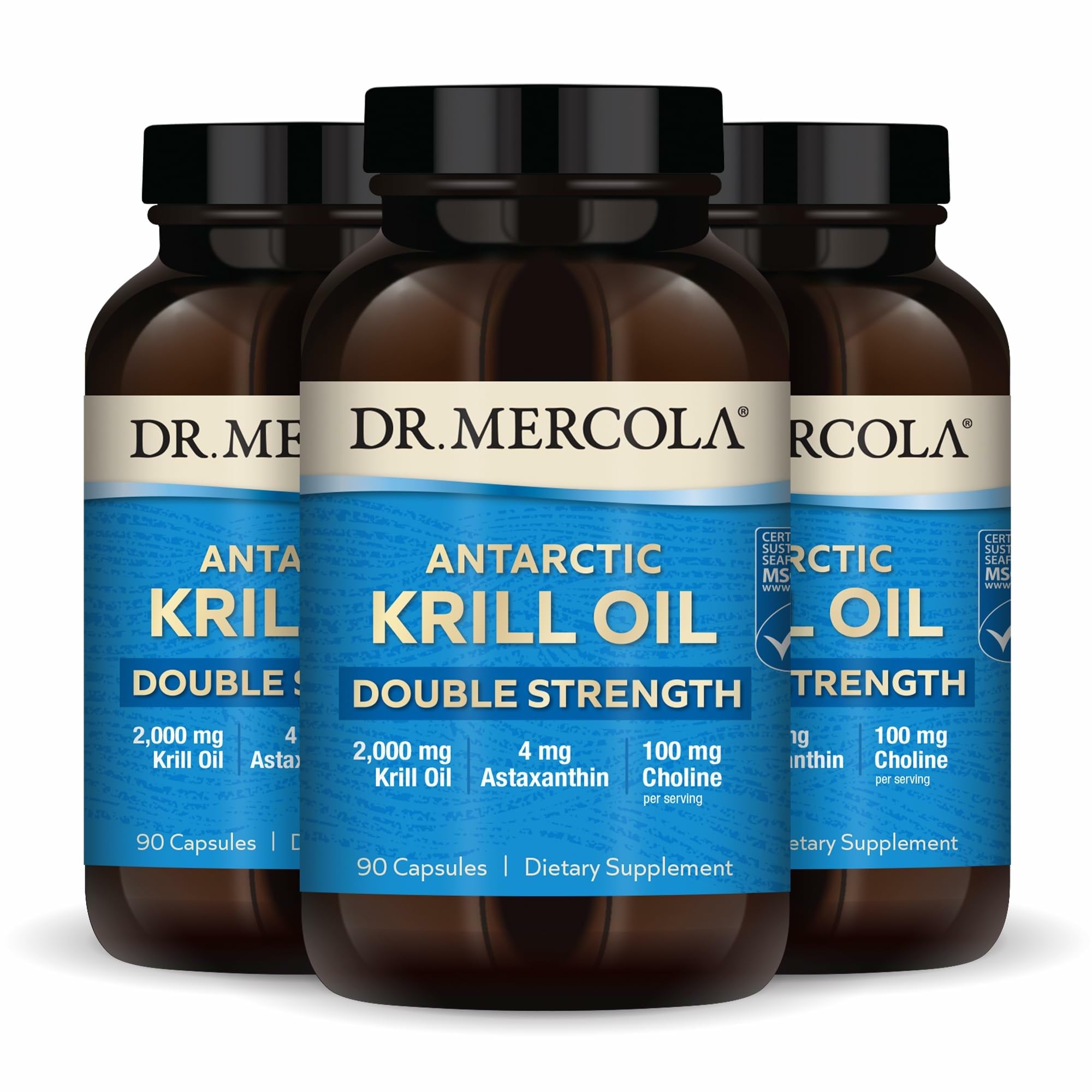 Bottle of Dr. Mercola Antarctic Krill Oil 2000 mg