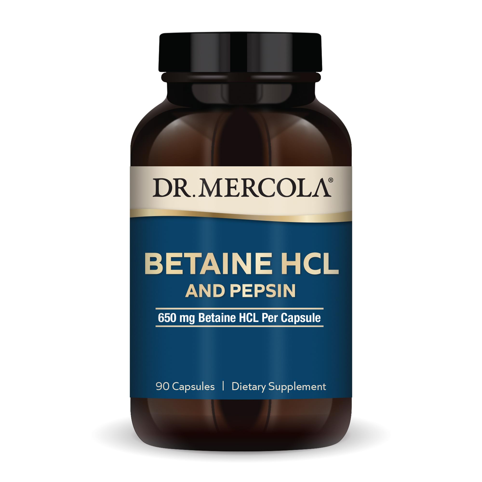 Dr. Mercola Betaine HCL & Pepsin bottle hero image