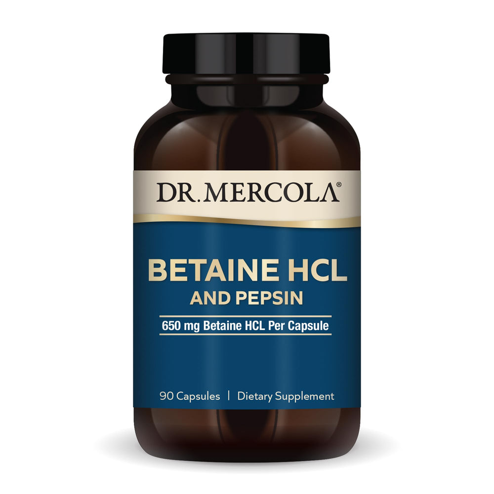 Dr. Mercola Betaine HCL & Pepsin bottle hero image
