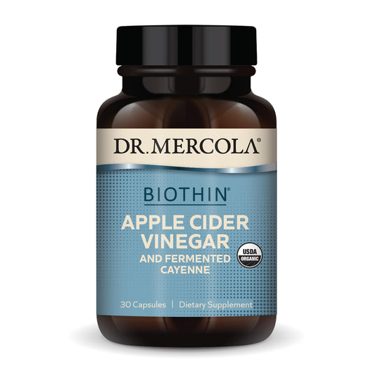 Dr Mercola Biothin Apple Cider Vinegar and Fermented Cayenne bottle with label