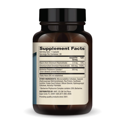 Front view of Biothin Berberine with Chromium bottle packaging