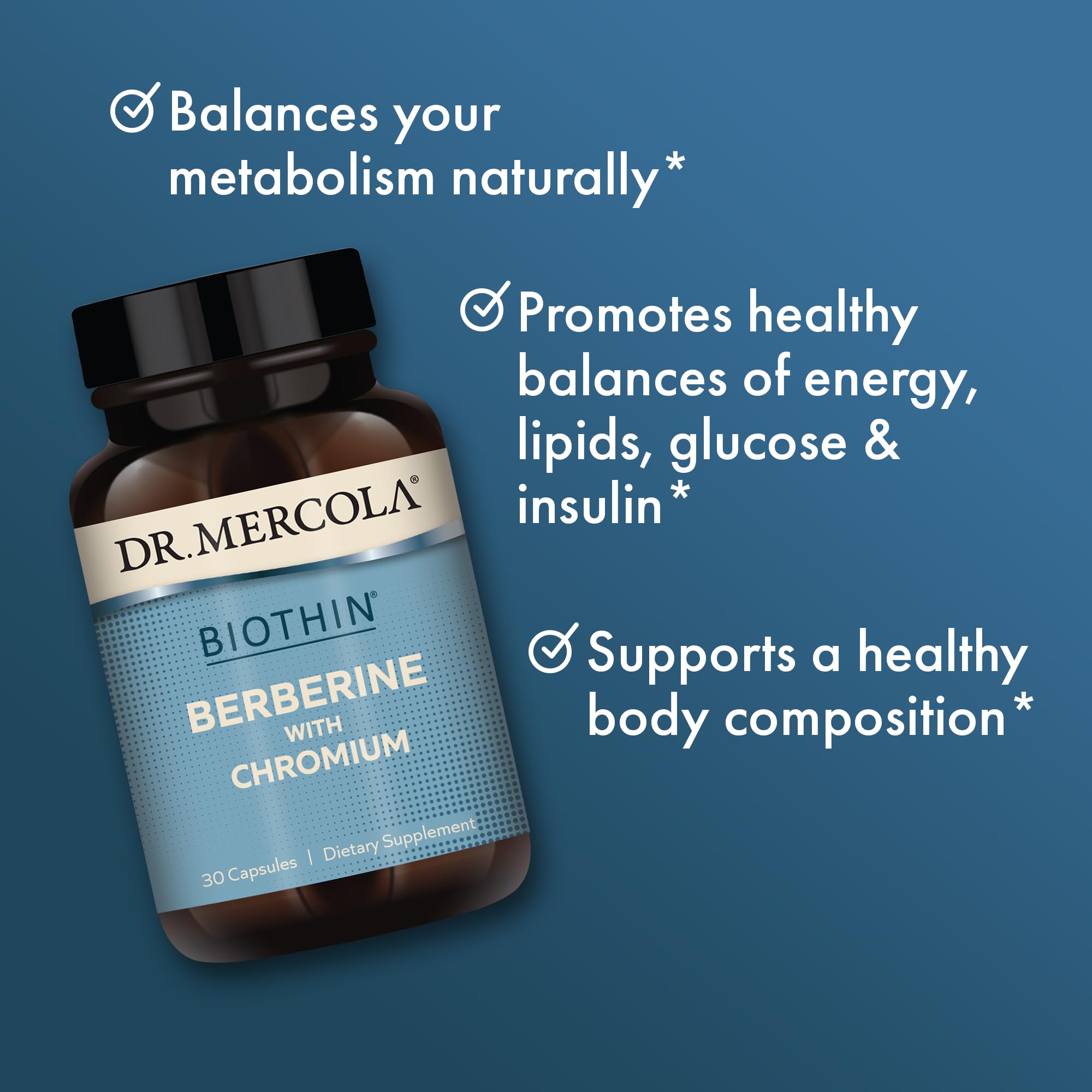 Berberine and Chromium capsules inside a bottle