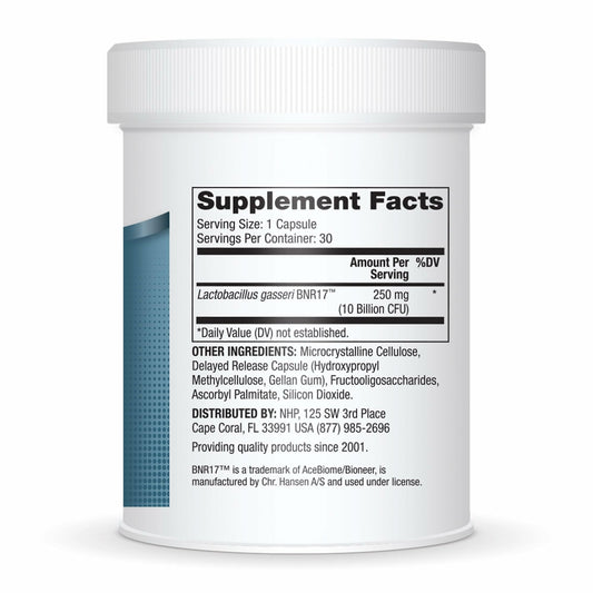 Biothin Probiotic label showing 10B CFU