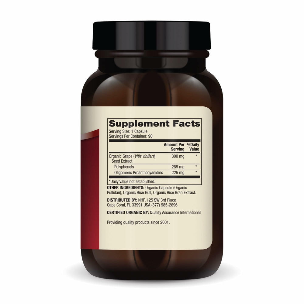Grape seed extract close-up highlighting polyphenols