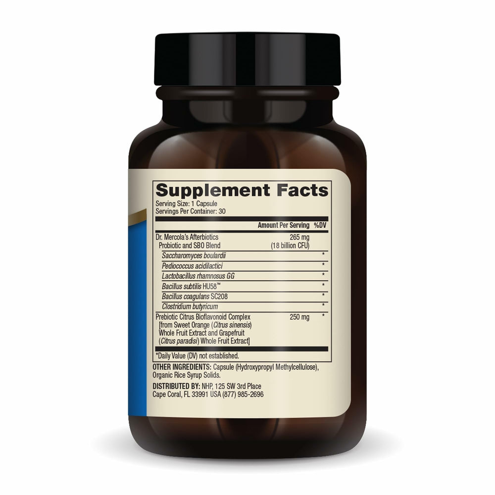 Close-up of 18B CFU probiotic potency on label