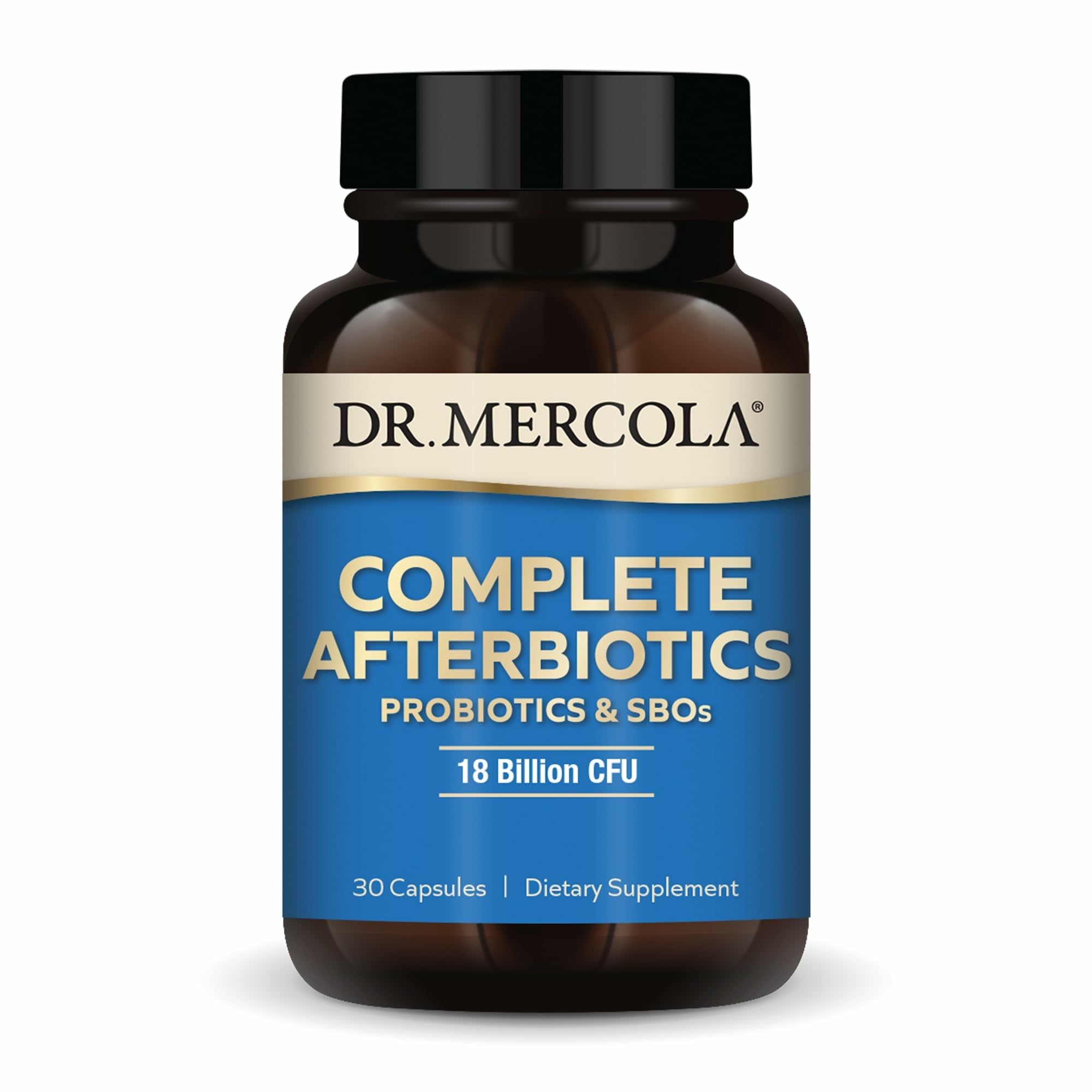 Dr. Mercola Complete Afterbiotics bottle – front view