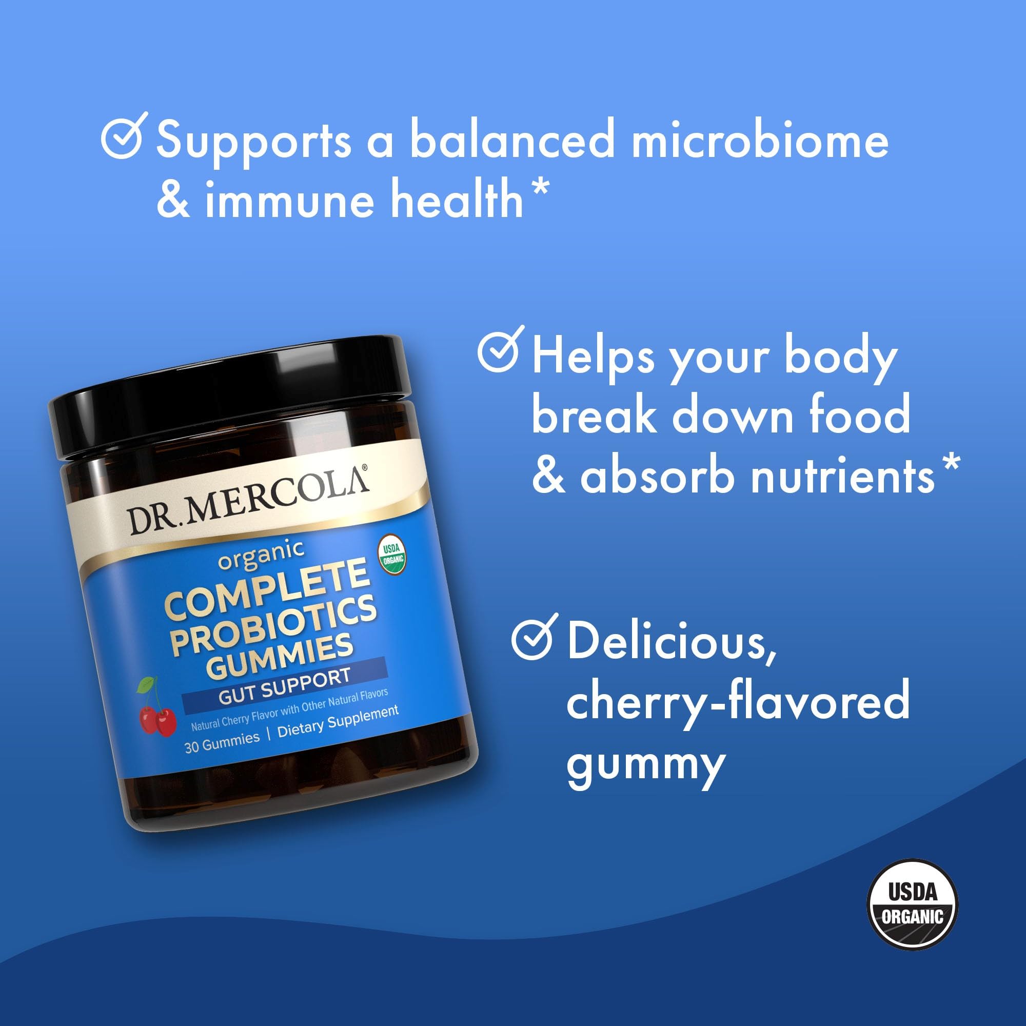 USDA Organic-certified Dr. Mercola Probiotics Gummies