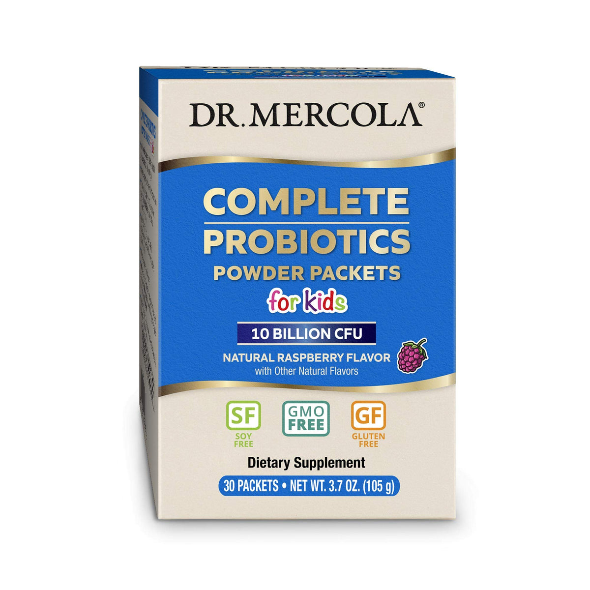 Front of Dr. Mercola Complete Probiotics for Kids packaging