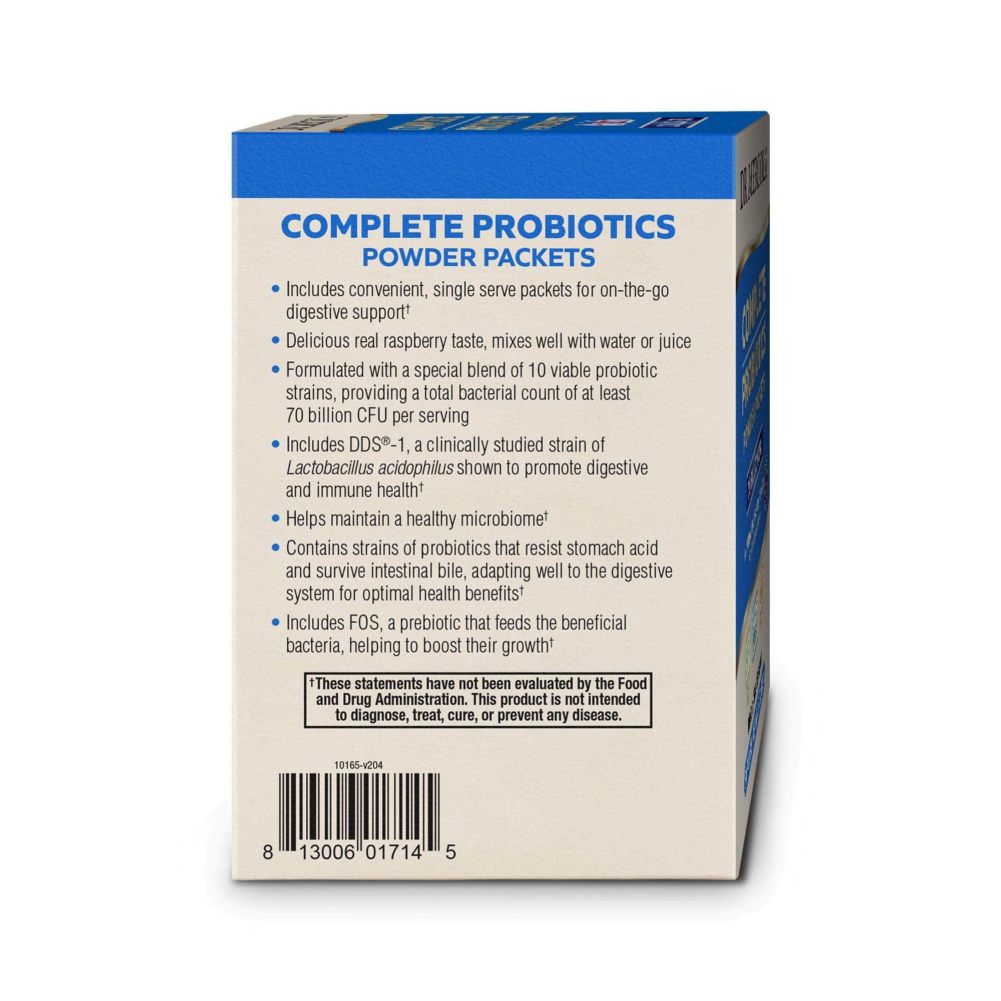 Box and packets packaging of Dr. Mercola Complete Probiotics Powder Packets