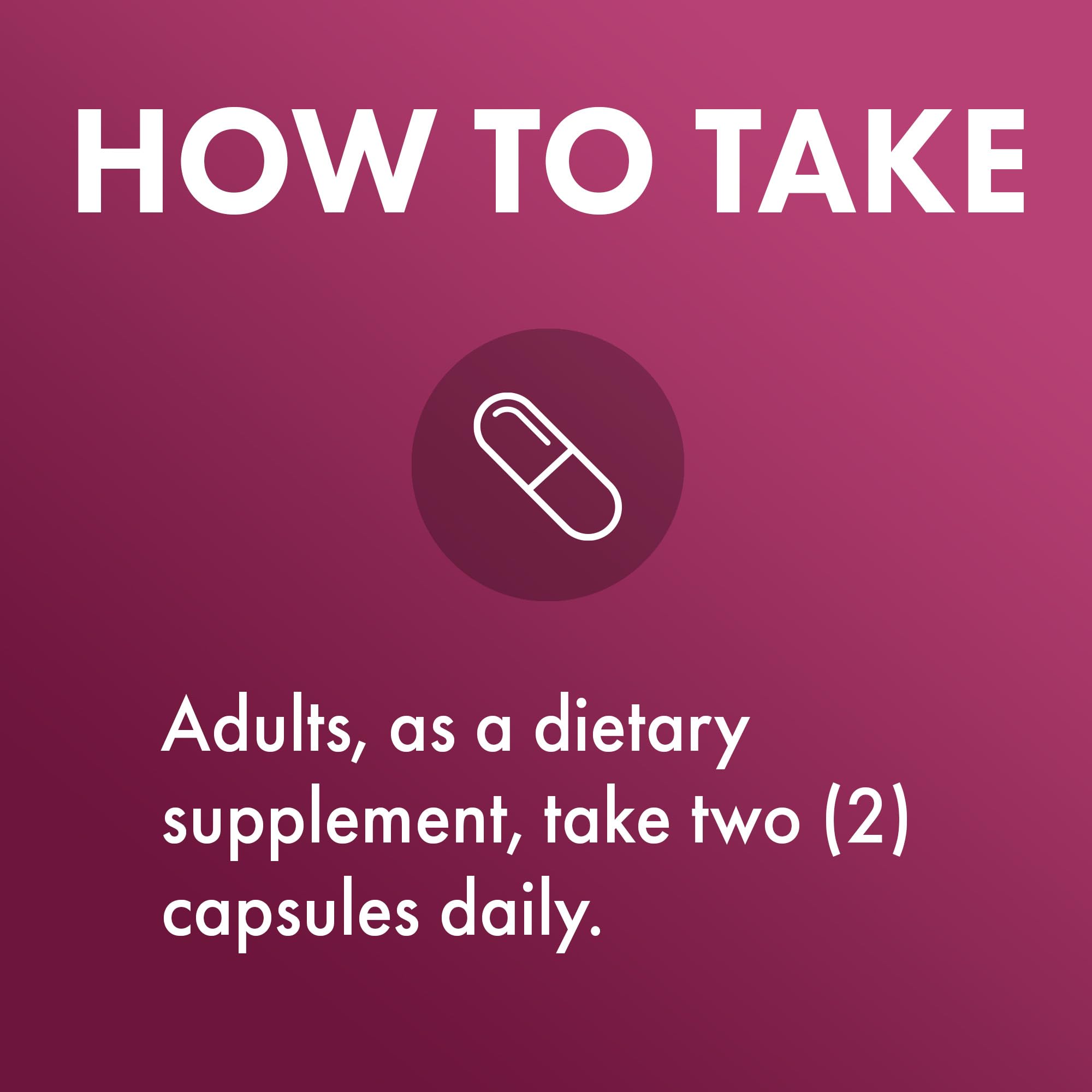 Usage directions and serving information for the supplement