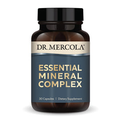 Dr. Mercola Essential Mineral Complex bottle and capsules