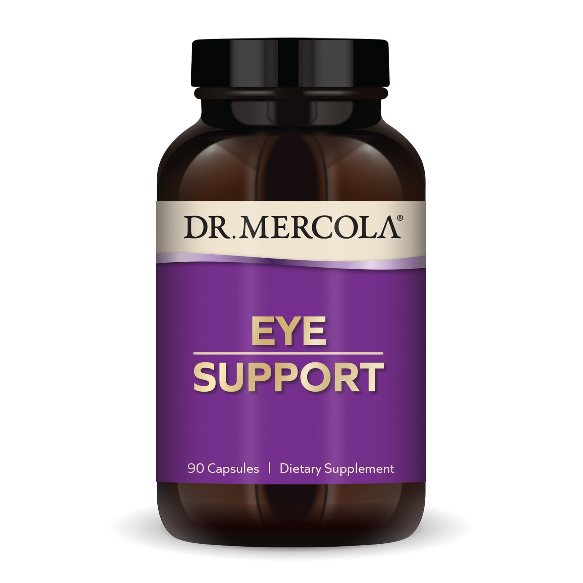 Dr. Mercola Eye Support bottle front showing eye health formula