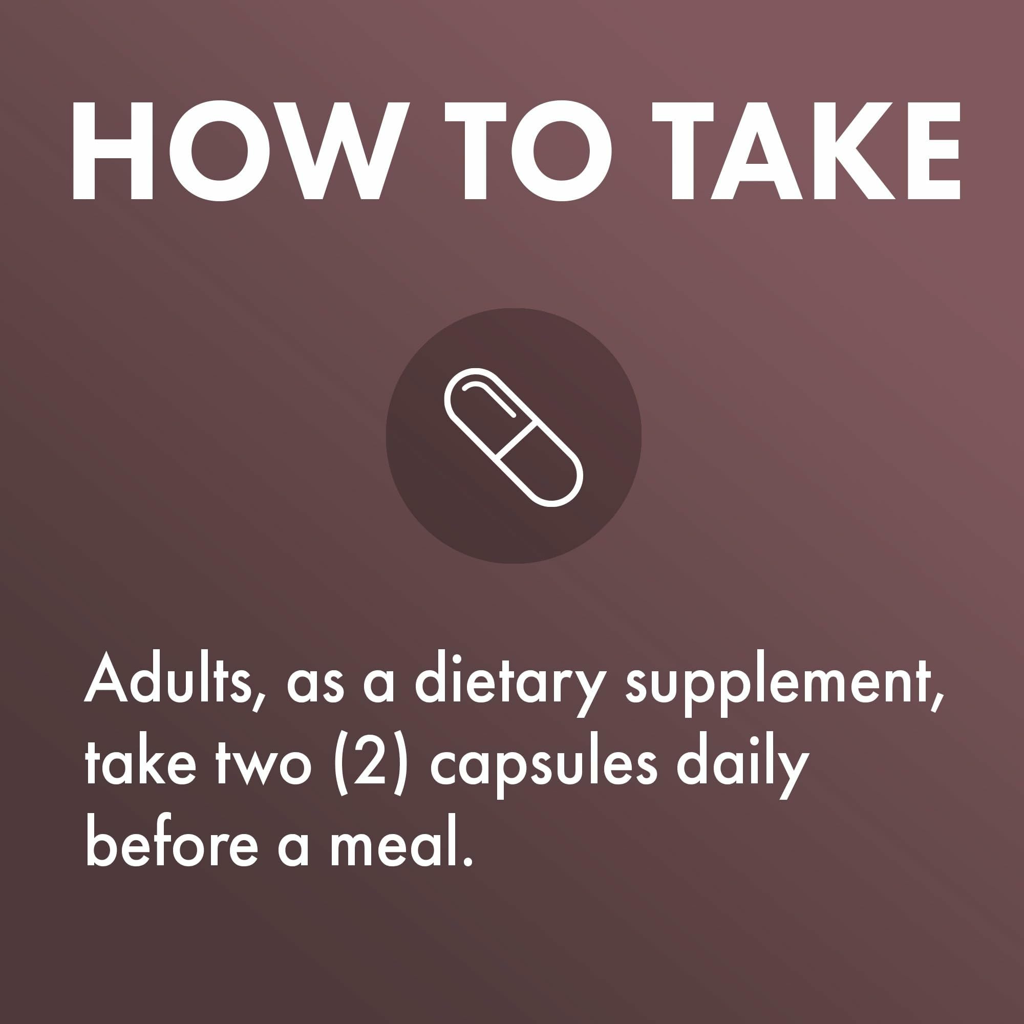 Serving size information: 60 capsules (30 servings) on label