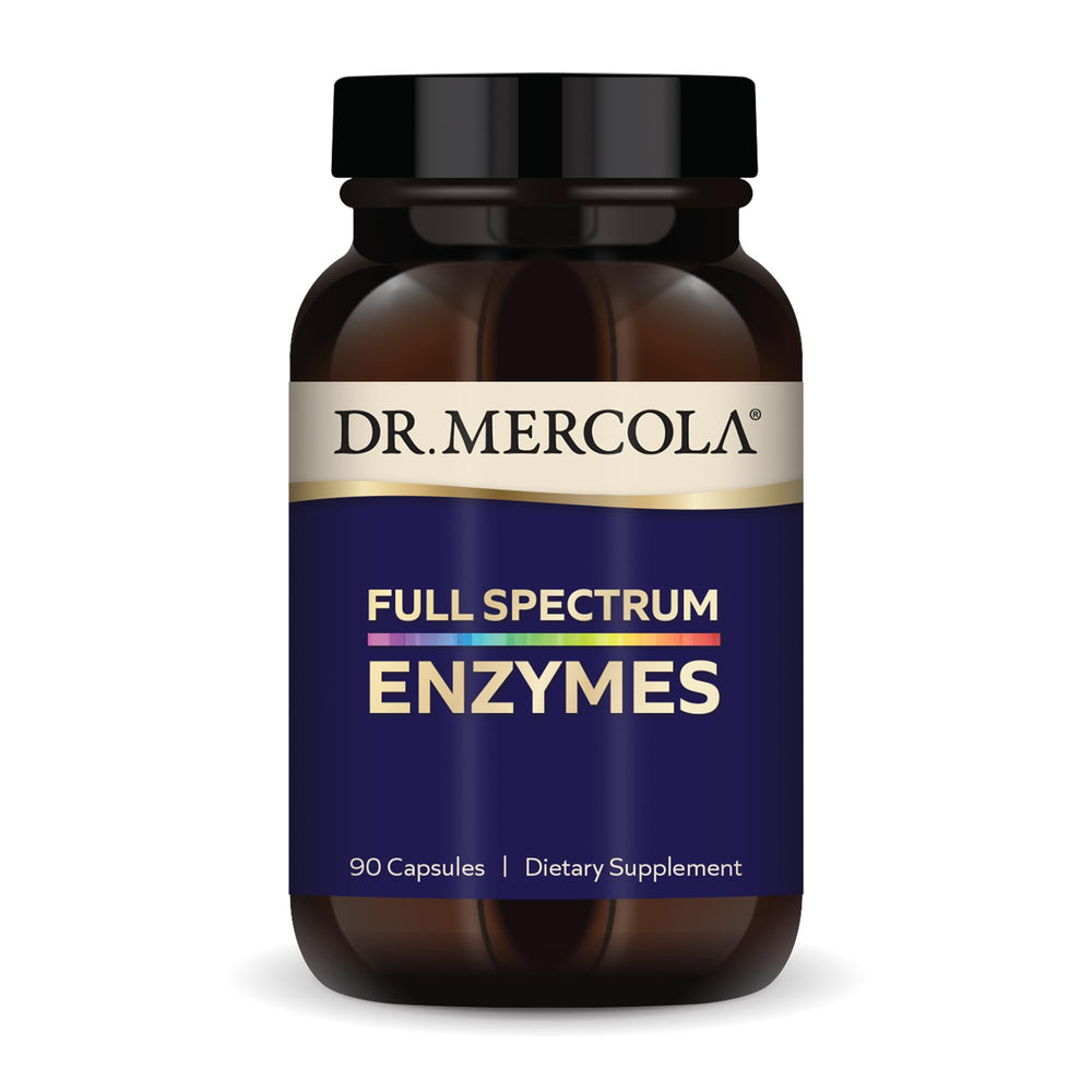 Dr. Mercola Full Spectrum Enzymes bottle label