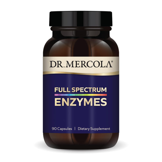 Dr. Mercola Full Spectrum Enzymes bottle label