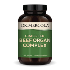 Dr. Mercola Grass Fed Beef Organ Complex bottle – front view
