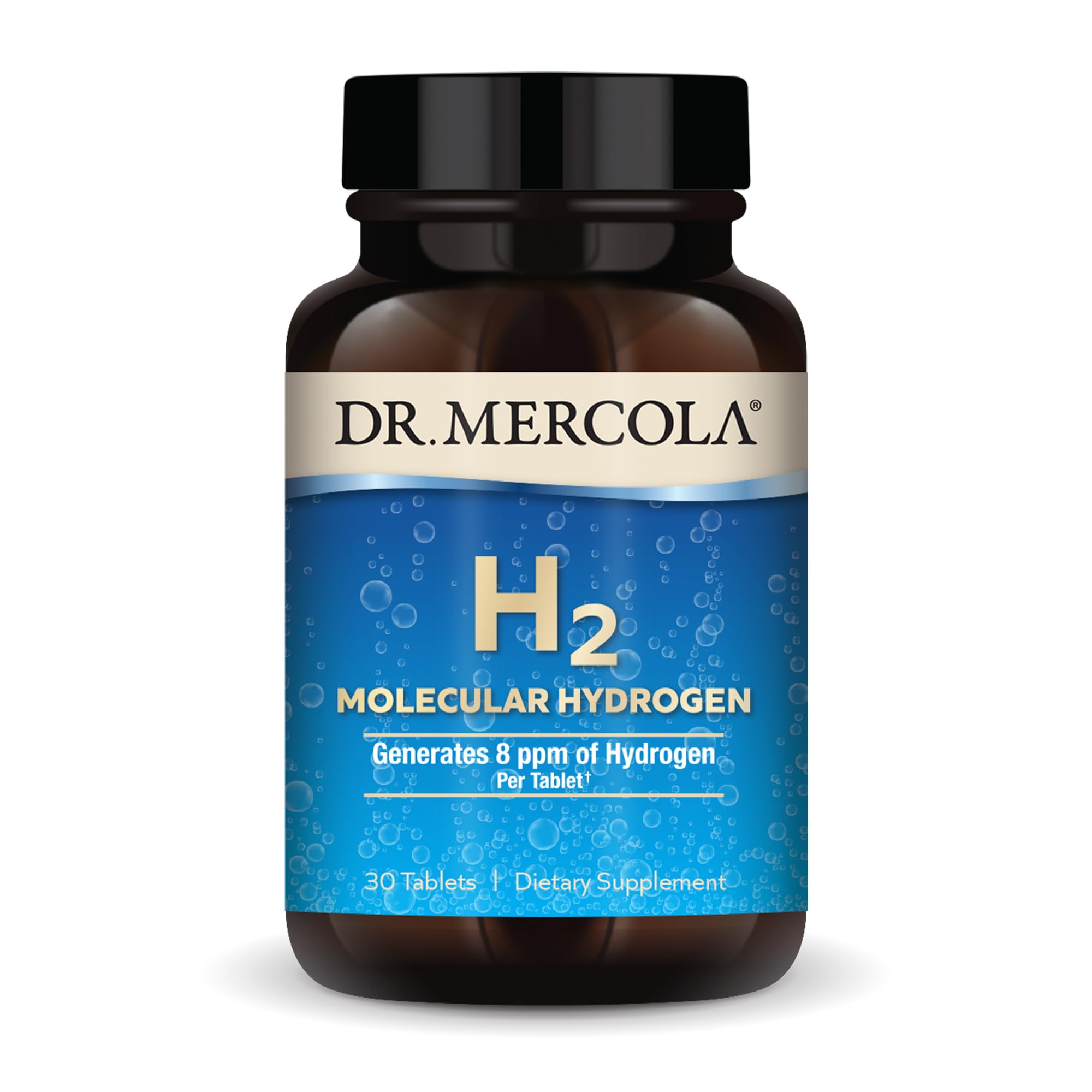Product hero image: Dr. Mercola H2 Molecular Hydrogen with 30 tablets
