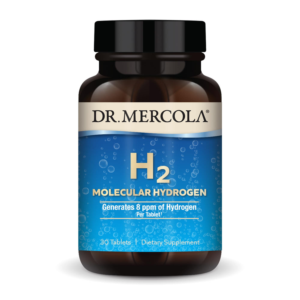 Product hero image: Dr. Mercola H2 Molecular Hydrogen with 30 tablets