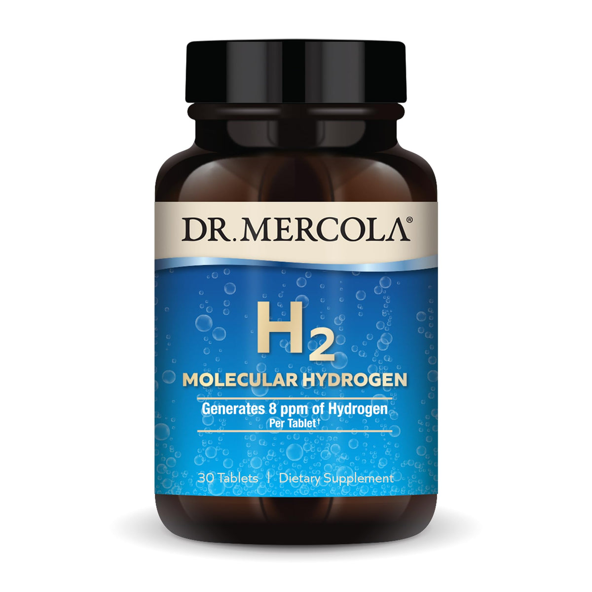 Product hero image: Dr. Mercola H2 Molecular Hydrogen with 30 tablets