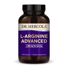 Front label of Dr. Mercola L-Arginine Advanced bottle