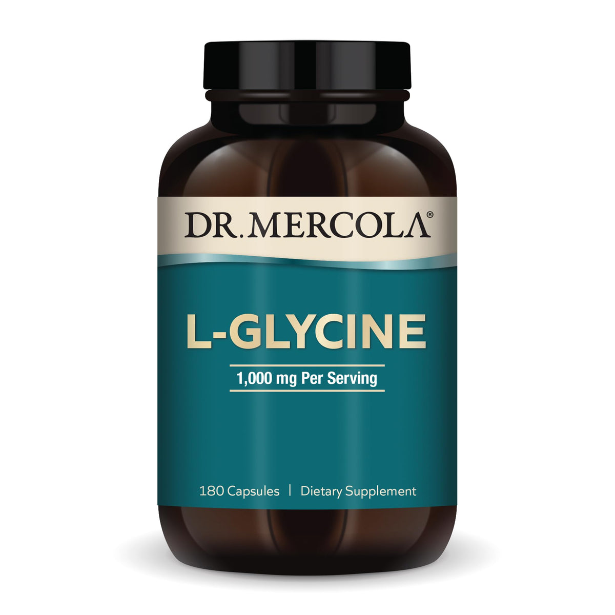 Dr. Mercola L-Glycine bottle label