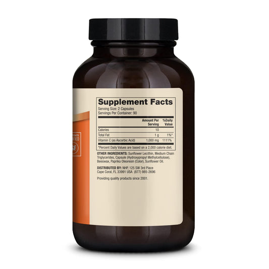 Close-up of Dr. Mercola Liposomal Vitamin C packaging and label