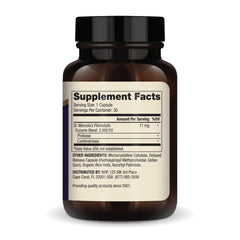 Non-GMO, gluten-free and soy-free labeling on bottle