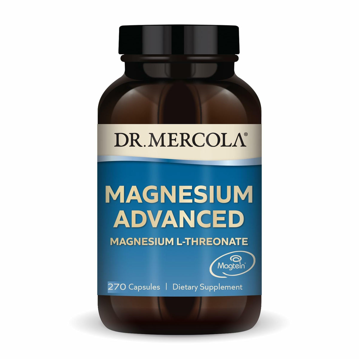 Dr. Mercola Magnesium Advanced bottle – front view