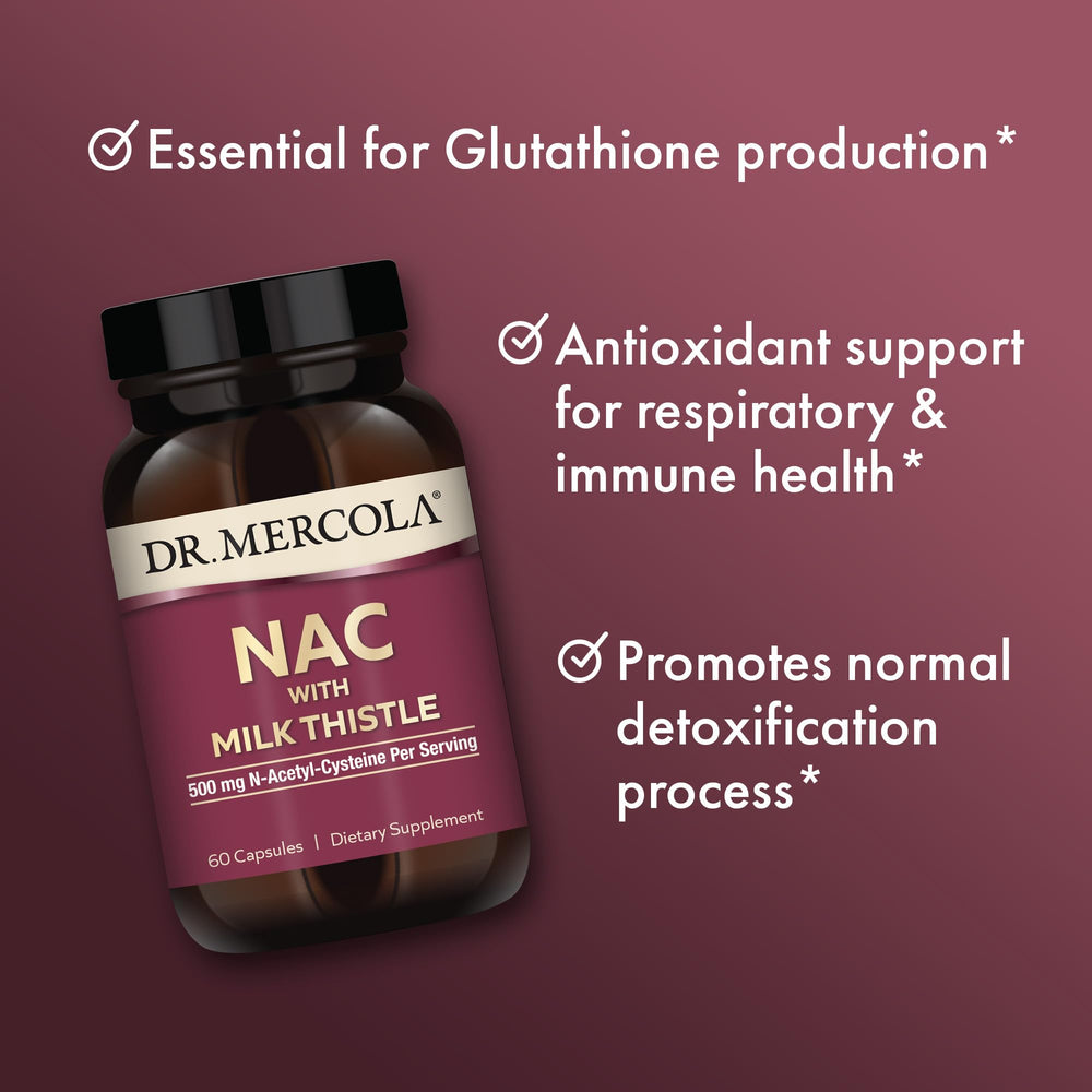 Bottle displaying label with 500 mg NAC per serving
