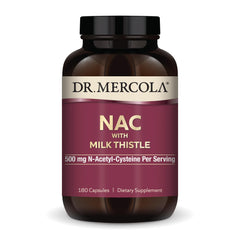 Dr. Mercola NAC with Milk Thistle bottle front view