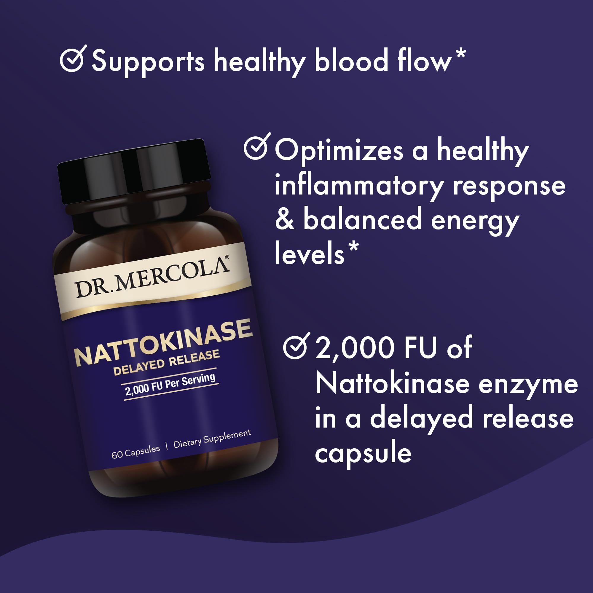 Dr. Mercola Nattokinase product on white background