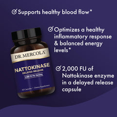 Dr. Mercola Nattokinase product on white background