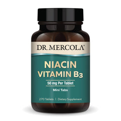 Dr. Mercola Niacin Vitamin B3 bottle showing 90 servings