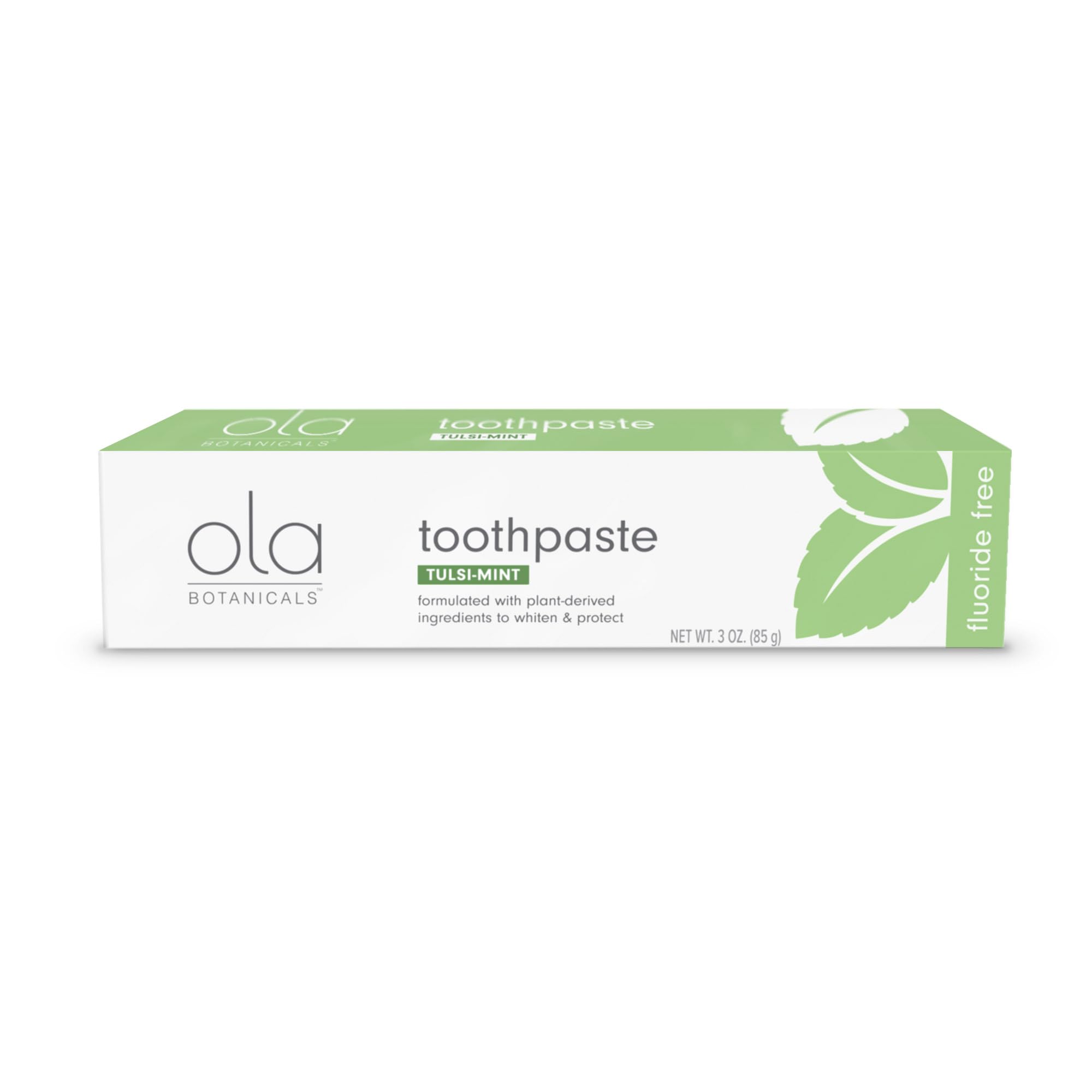 3 oz tube of Ola Botanicals fluoride-free toothpaste