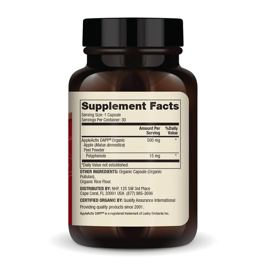 Close-up of AppleActiv DAPP powder in Organic Apple Peel Advanced