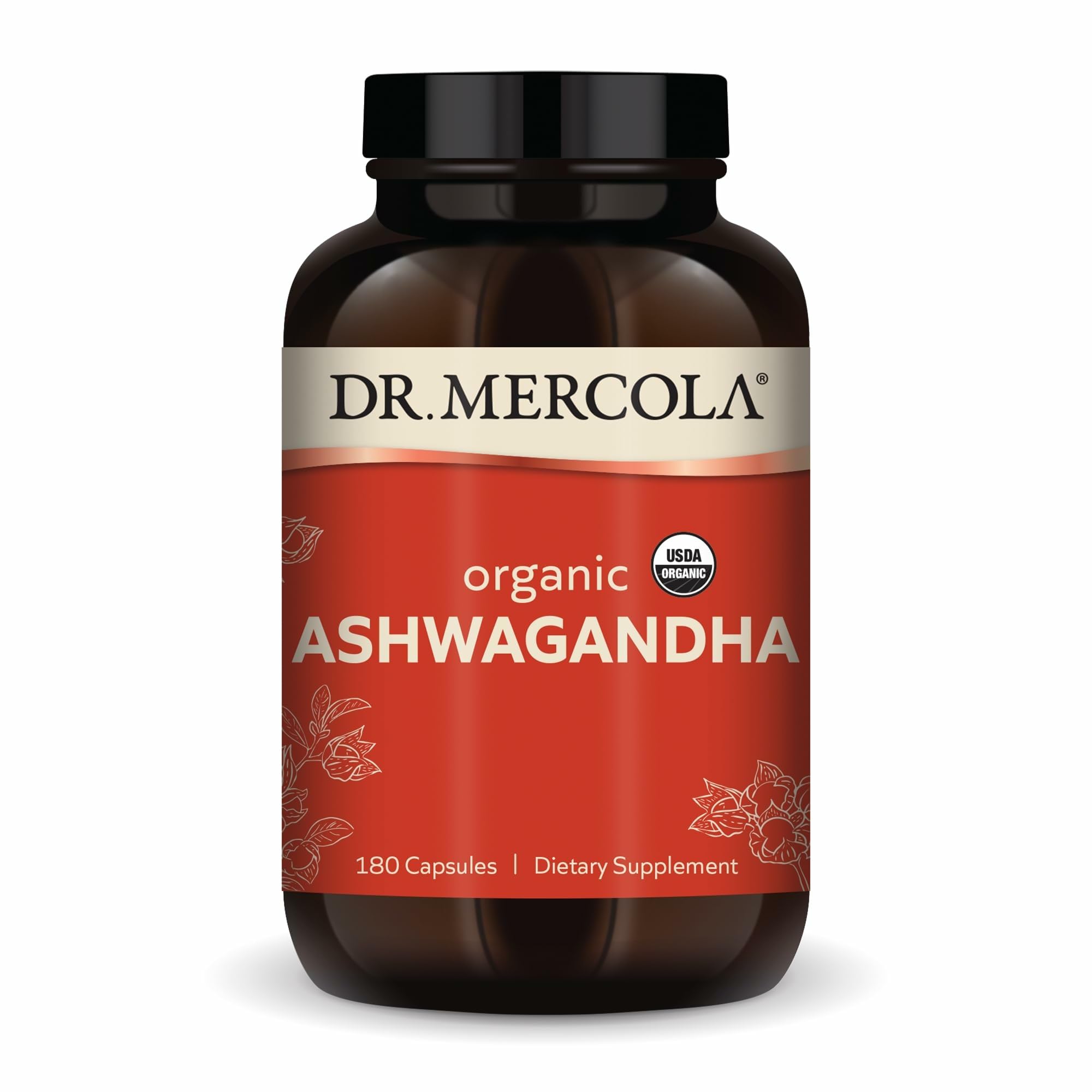 Dr. Mercola Organic Ashwagandha bottle label