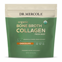 Front view of Dr. Mercola Organic Bone Broth Collagen Powder