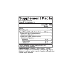 50/50 blend of Organic Chaga Extract and Organic Chaga Powder