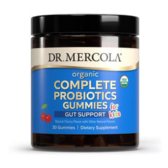 Dr. Mercola Organic Complete Probiotics Gummies for Kids bottle with 30 servings