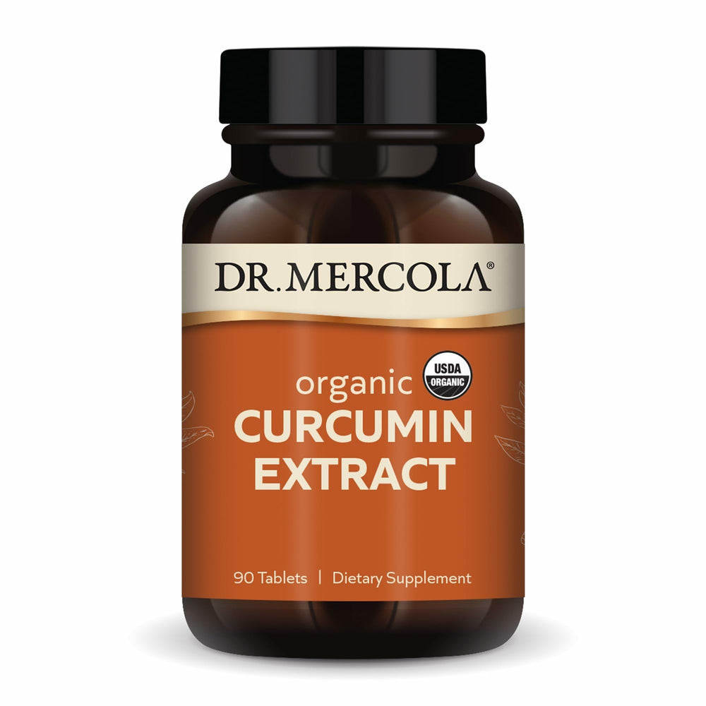 Dr. Mercola Organic Curcumin Extract bottle with label