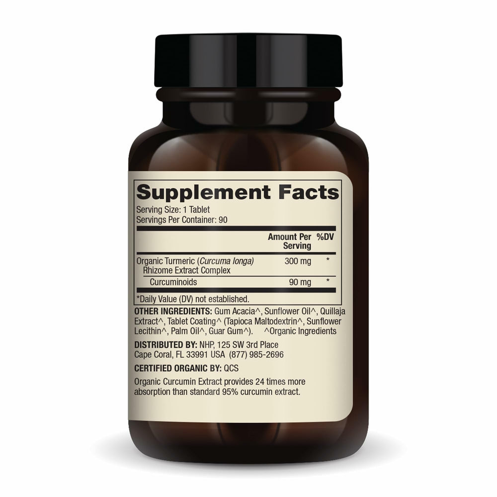 Dr. Mercola Organic Curcumin Extract bottle with label