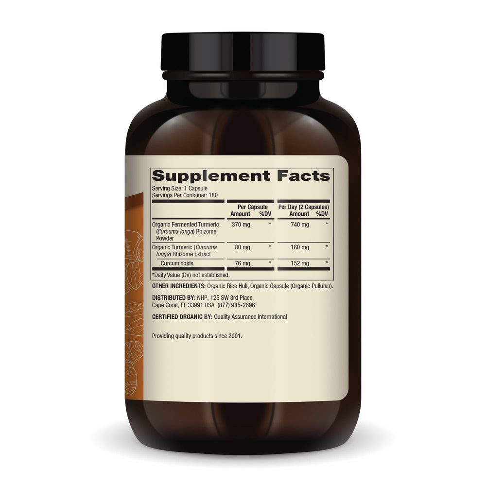 Dr. Mercola bottle back label detailing organic, non-GMO, soy-free formulation.
